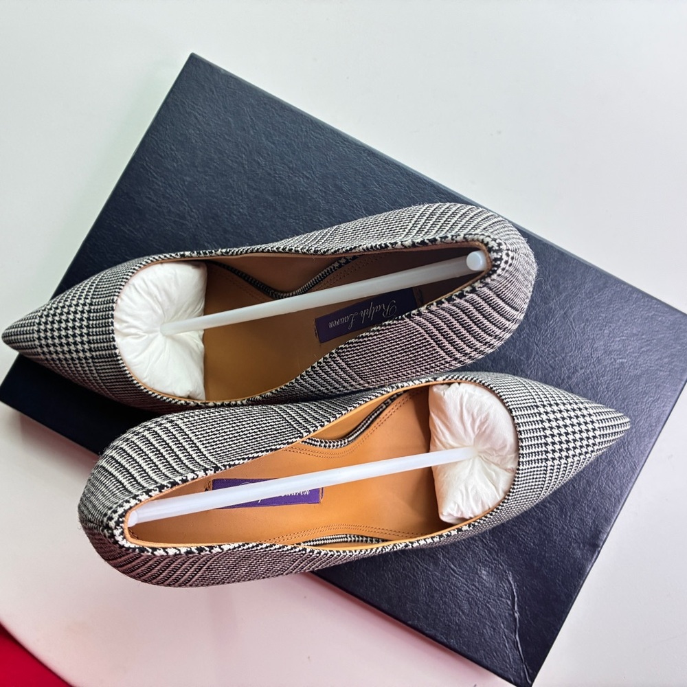 Ralph Lauren Purple Label Black and White Heels